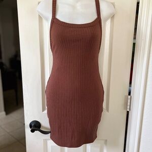 Makers of Dreams Open Back Ribbed Knit Dress